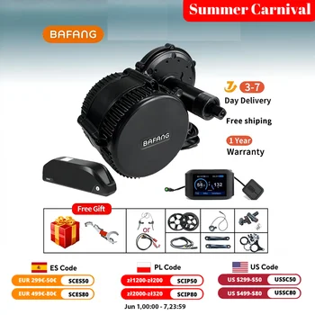 Bafang 미드 드라이브 전기 자전거 모터 변환 키트, 강력한 리튬 배터리 팩 셀, BBS02B, BBS02, 750W, 48V, 52V, 20Ah