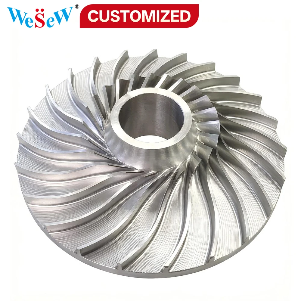 Custom-made 5-axis precision-sized cast steel CNC machined impellers high-strength milled impellers for turbochargers/blowers
