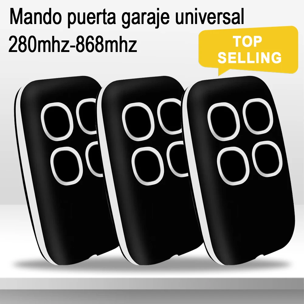 

2024 Multi-Frequency 280-868MHz Clone Multi-Brand Garage Remote Control Door Control For 433mhz 433.92MHz Fixed Rolling Code