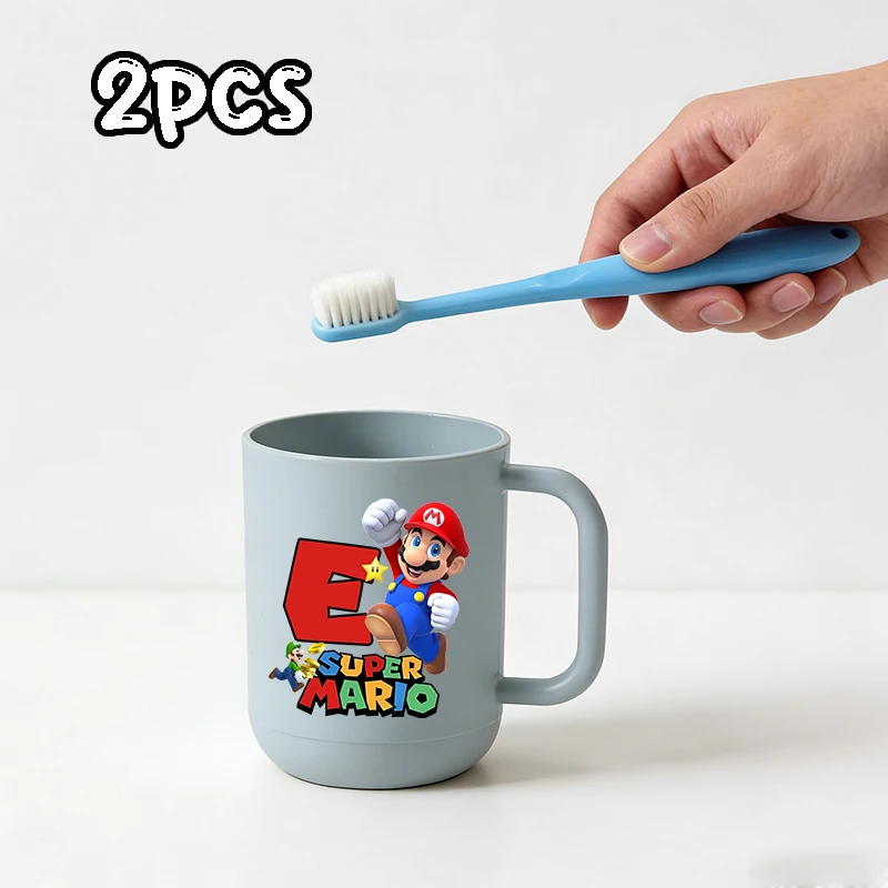 

Super Marios Bro Children Teeth Cup Toothbrush 2pcs Set Boy Girl Mouthwash Cup Anime Cartoon Toothbrush Cups Water Mug Home Gift