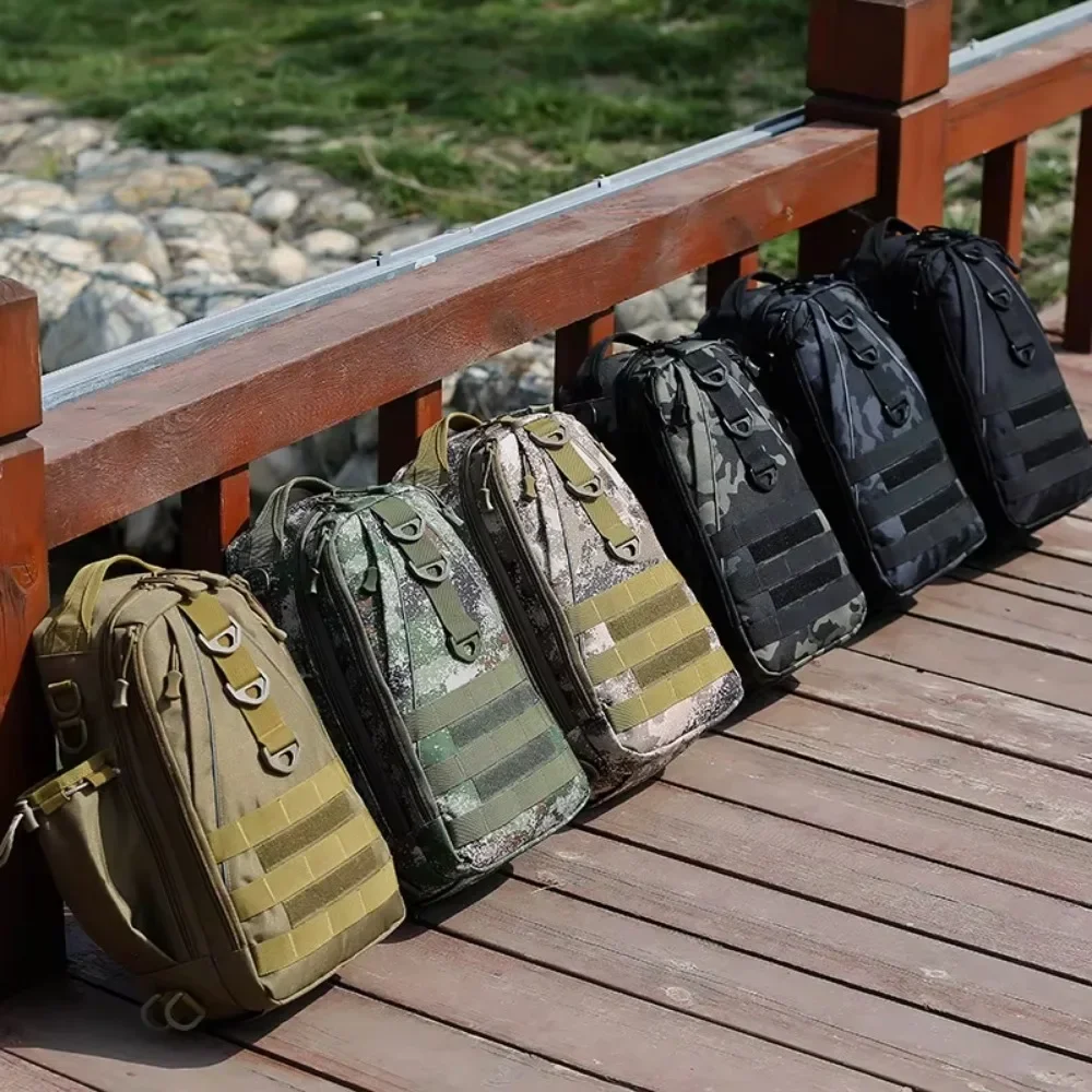 New Fishing Bag Folding Shoulder Chest Bag Large Capacity Outdoor Fishing Tackle Backpack Tackle Storage Travel Carry Bags