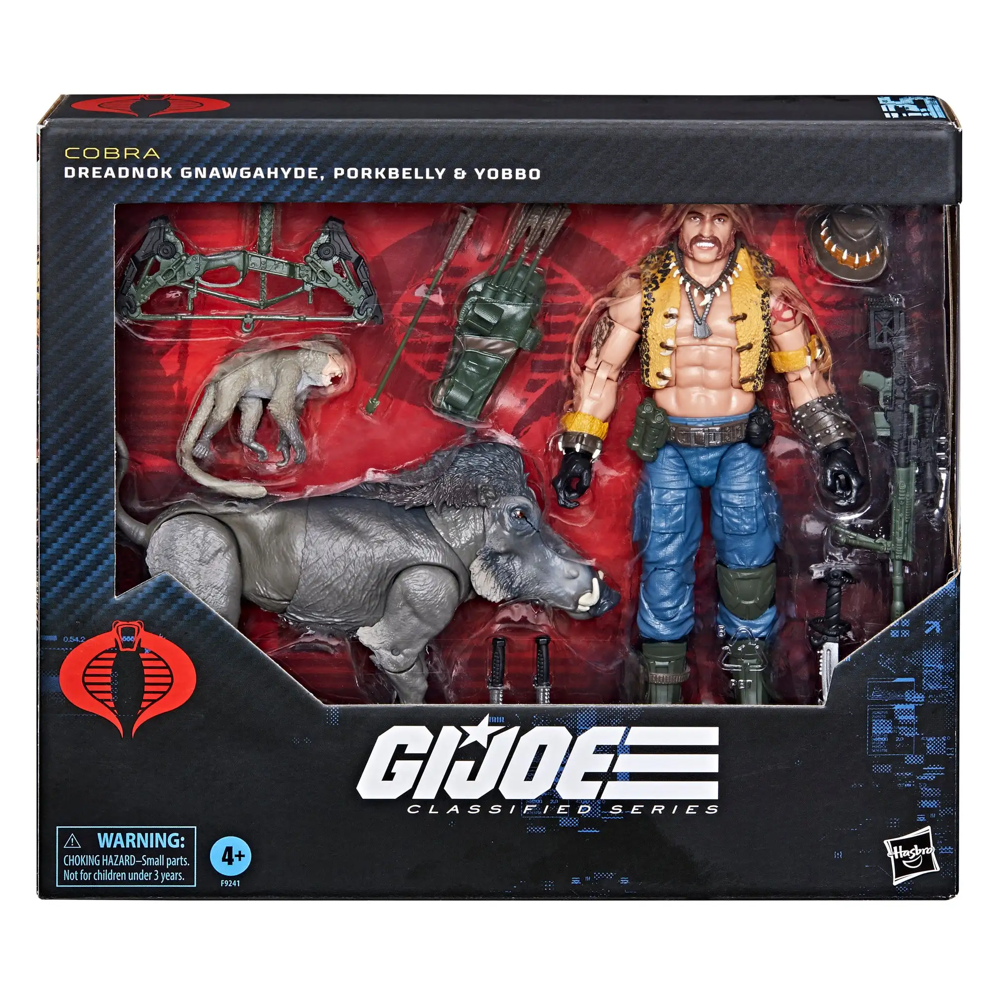 Genuine G.I.Joe GIJoe Classified Series #125, Dreadnok Gnawgahyde and pets Porkbelly Yobbo Action Figure Model Toy 6in