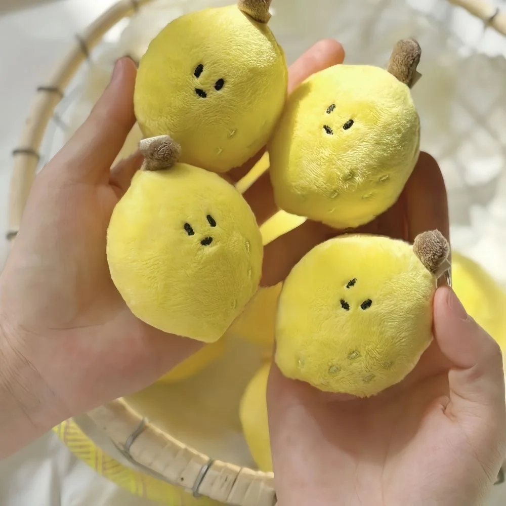 Llavero lindo del juguete de la felpa del colgante del limón del ácido Q de la serie Emoji de la fruta