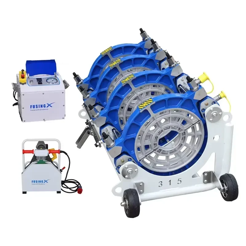 for HDPE Pipe Butt Fusion Welding Machine 90-315mm Hydraulic Automatic Fusing Tool 5.85kW Plastic Welder Equipment