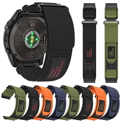 22mm 26MM Nylon WatchBand Strap For Garmin Fenix E 8 47mm 51mm 7 7X Epix Gen 2 Enduro 3 Instinct 2X WristStrap QuickFit Bracelet