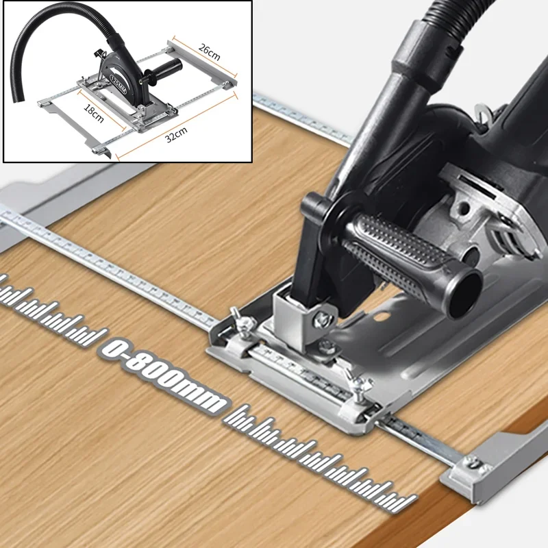 

2 in 1 For Angle Grinder /Electricity Circular Saw Edge Guide Positioning Cutting Board Tool Milling Groove Bracket Woodworking