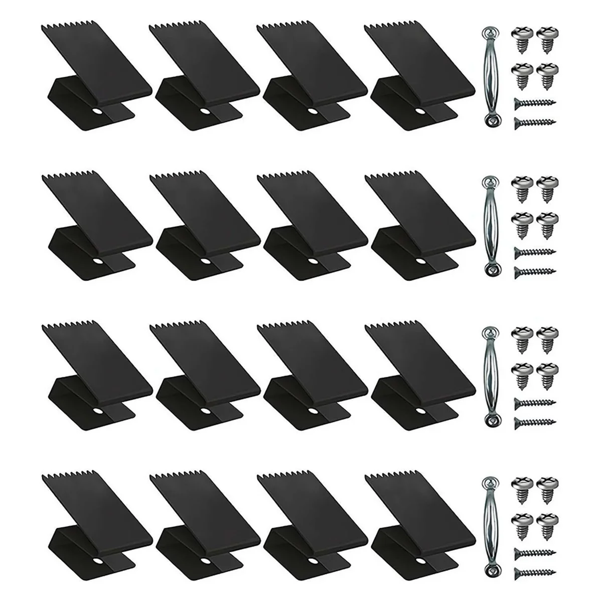 Hurricane Window Clips,Stainless Hurricane Board-Up Clips with Serrated Sections,Universal and Reusable Panel