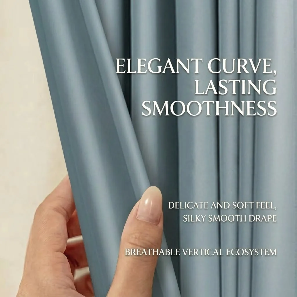 Custom Size 100% Blackout Curtains for Bedroom Living Room Thermal Insulated Soundproof Window Drapes Antibacterial Fabric