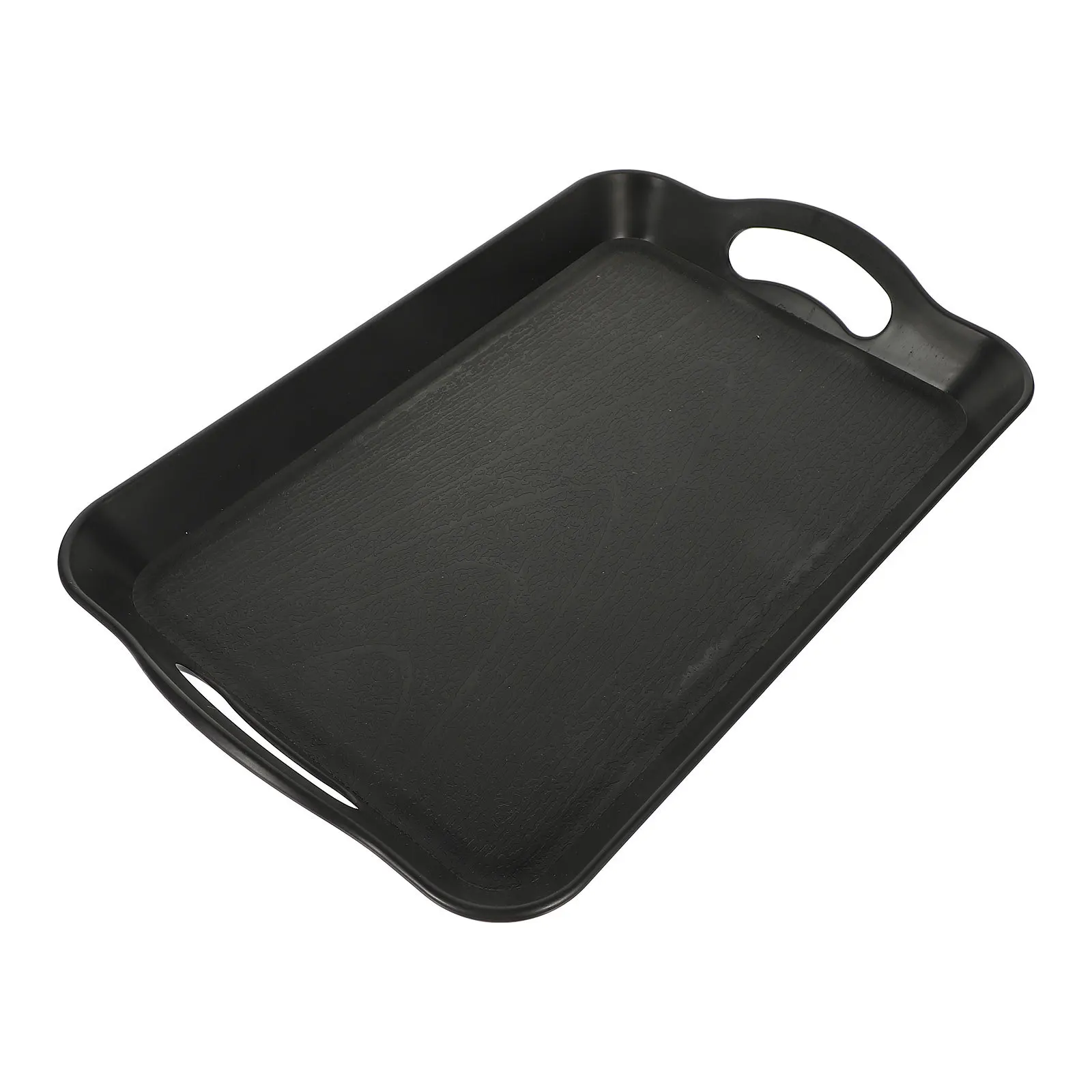 

Plastic Double Handle Serving Tray Food Holder Simple Design Party Cake Fruit Snack Tray Trays for Eating Serving Platter