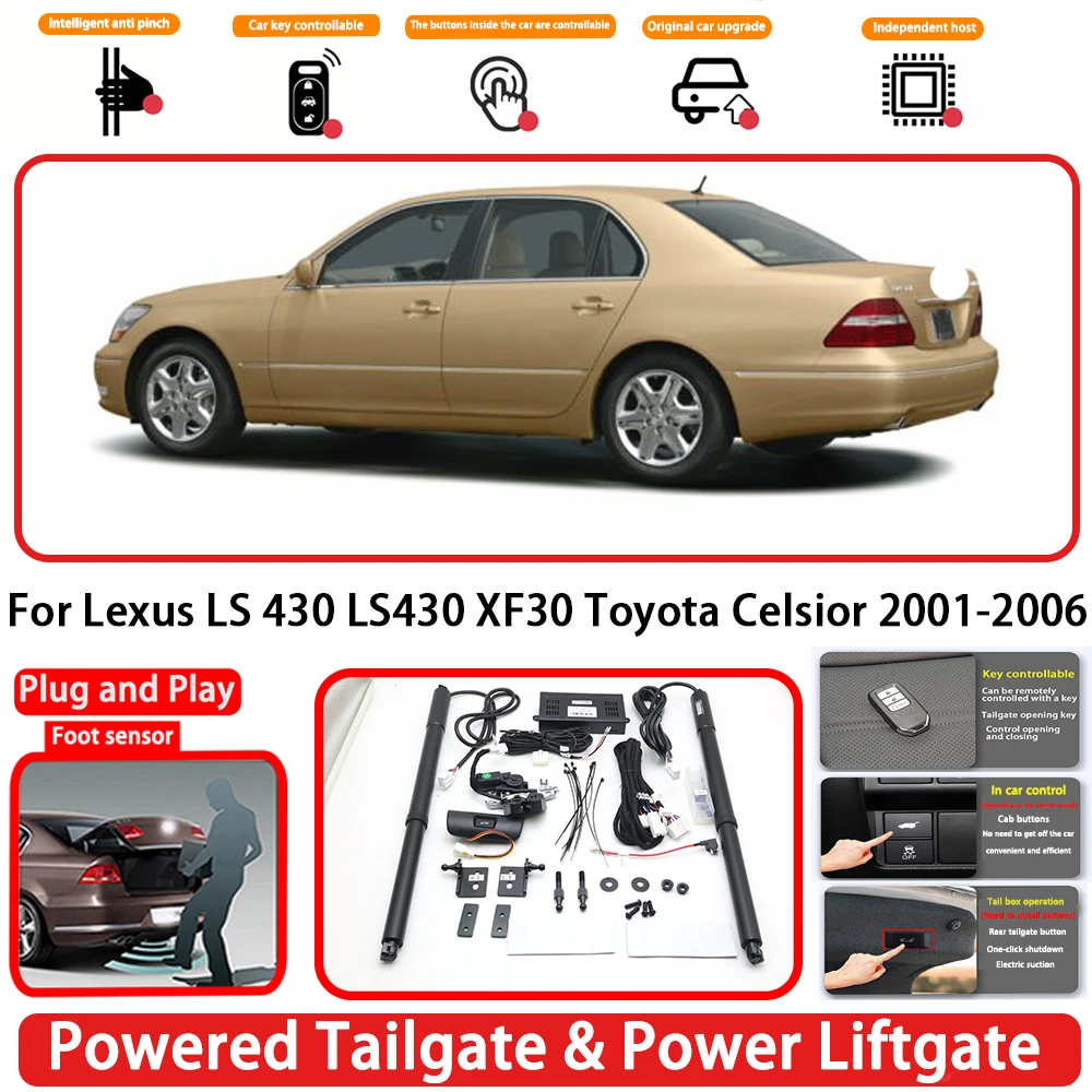 for Lexus LS 430 LS430 XF30 Toyota Celsior 2001-2006 OEM Plug and Play Auto Powered Tailgate Power Liftgate Rear Trunk Opener