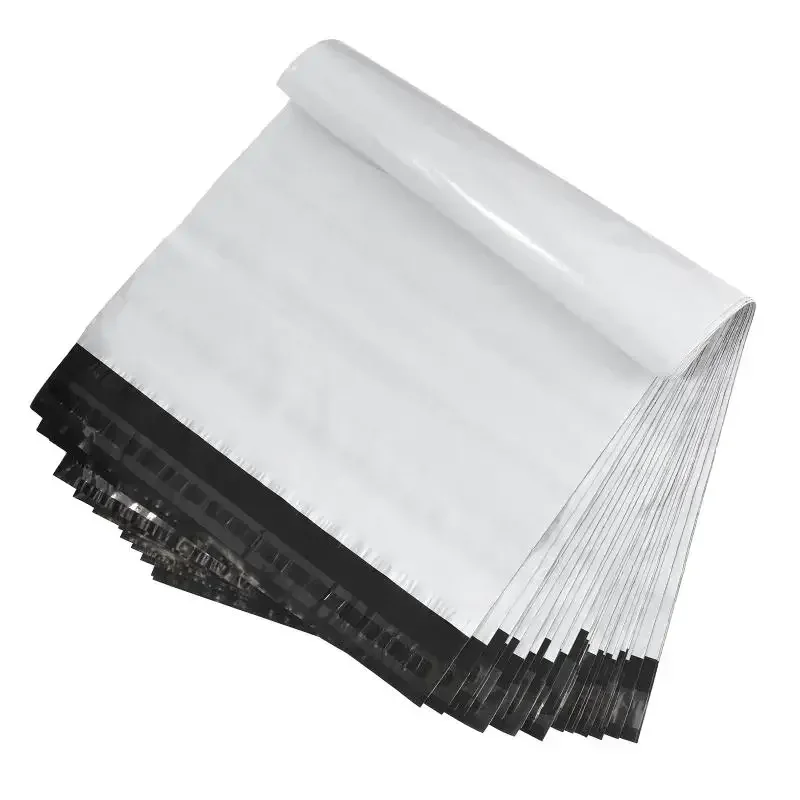 Paper Envelopes 100pcs Opaque PE Plastic Express Envelope Storage Bags White Color Mailing Bages Self Adhesive Seal Courier Bag