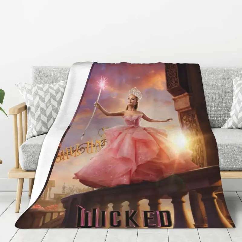 

Custom Wickeds Musical Movie Blanket Soft Fleece Spring Warm Flannel Throw Blankets for Sofa Home Bed Bedspread