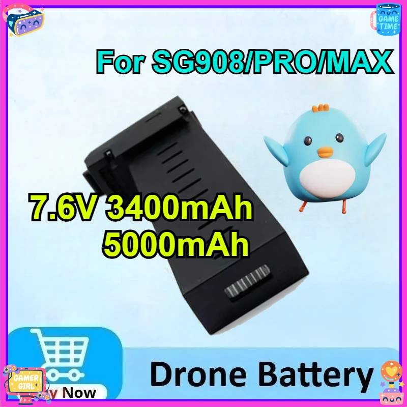 

Newly Upgraded 7.6V 3400mAh/5000mAh for SG908 MAX for SG908 SG908MAX SG908PRO Drone Large Capacity Drone Battery Accessory