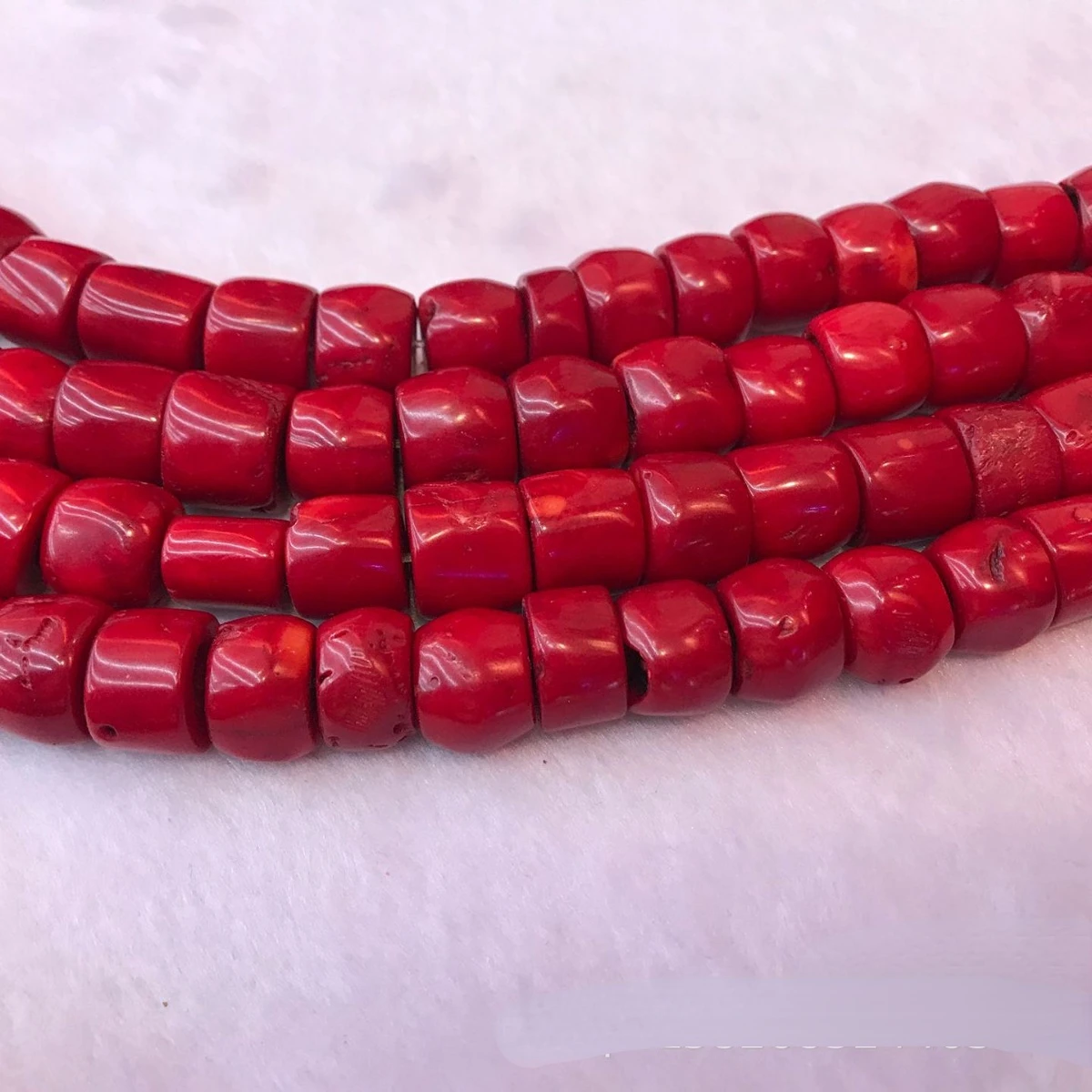 about 8-16mm Red Coral Large Bucket Spacer Loose Beads DIY for Necklace Accessories Natural Stone Women Jewelry Making Design