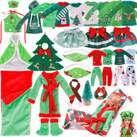 Doll Clothes For 30cm Christmas Green Series Christmas Tree Sleeping Bag Pajamas Hanging Dress BJD Doll Clothes Toy Accessories