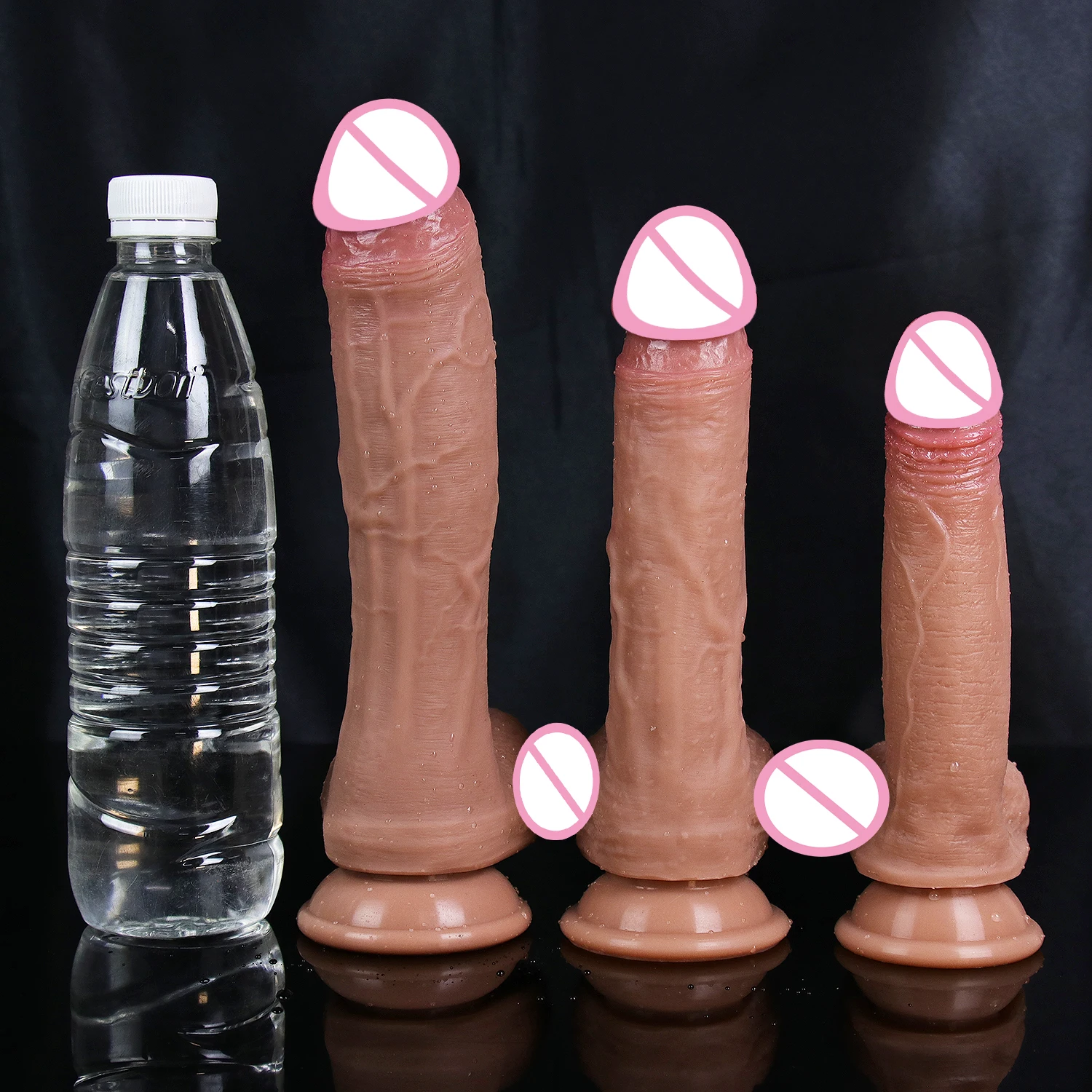 Cheap 5 Sizes Silicone Big Dildo Realistic Skin Feel Fake Penis Soft Small Cock Woman Man Masturbation Suction Cup Anal Sex Toys view 4
