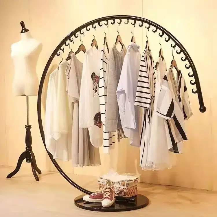 Clothing Store Display Rack Nordic Household Floor Vertical Hanger Bedroom Clothes Stall Shelf Display Rack  Library Furniture