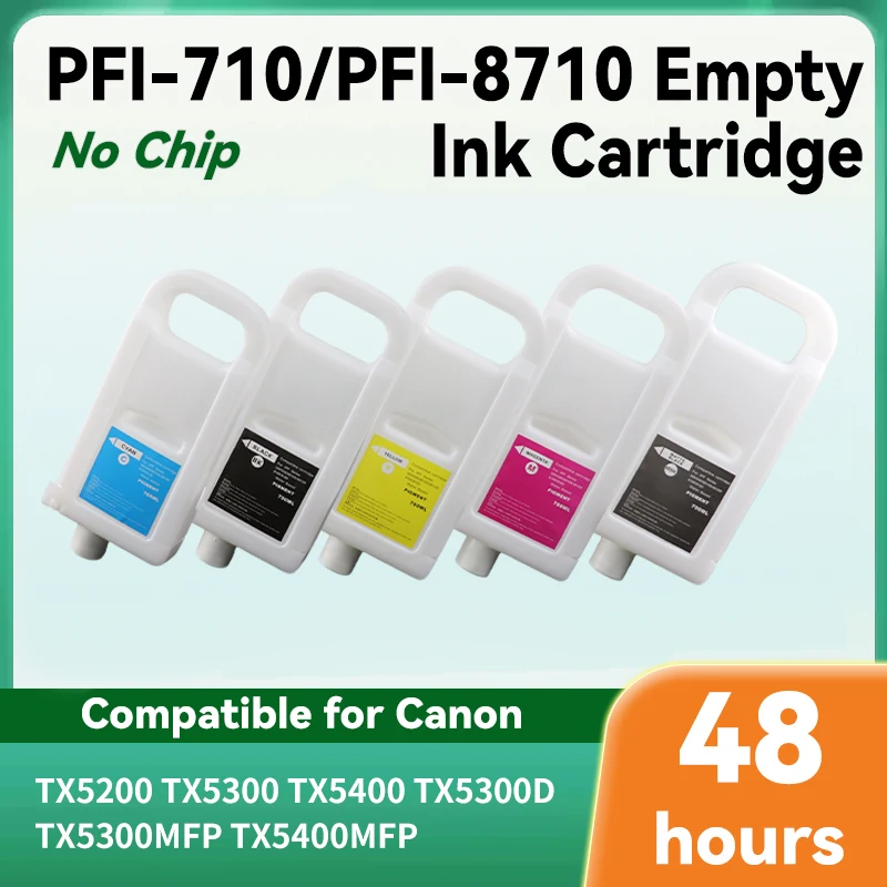 

Многоразовый картридж без чипа PFI 710 PFI-8710 для принтера Canon TX-2000 TX-3000 TX-4000 TX5200 TX5300 5400 5300D 700 мл/шт.