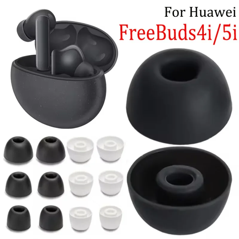 1-3pairs Silicone Earplugs for Huawei FreeBuds 4i 5i Ear Tip Cover L M S Headphone Replacement Eartips for Huawei FreeBuds 4i/5i