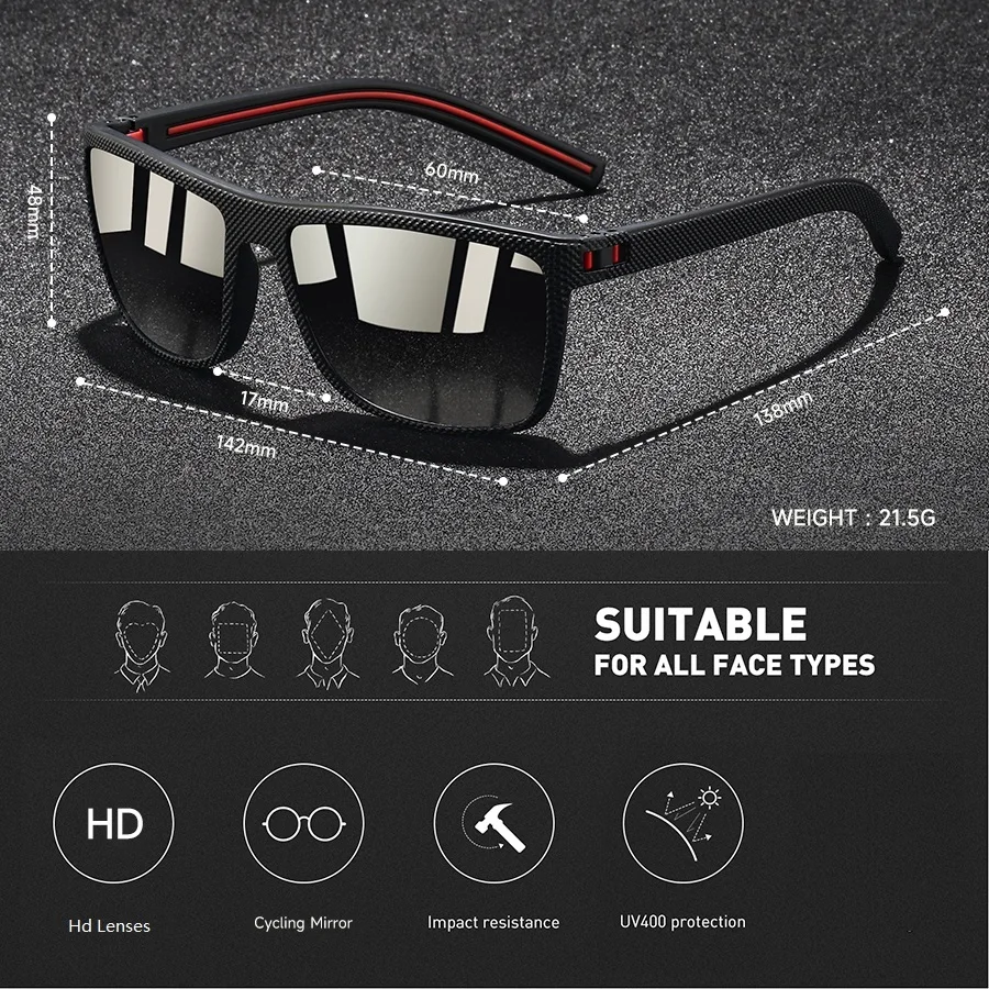 Fashion Vintage Check Pattern Sunglasses Men Women Classic Driving Fishing Square Sun Glasses Man Retro Eyewear UV400