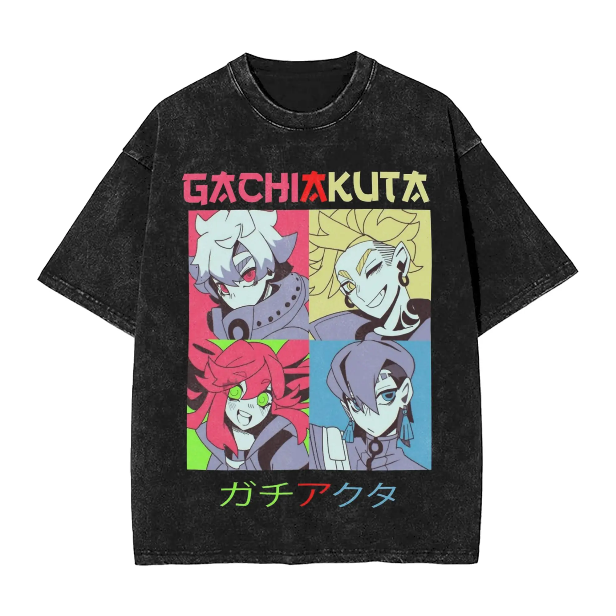 Japanese Anime Gachiakuta Cleaners Washed T Shirt Streetwear  Fashion T-Shirts  Tees Men Women Short Sleeve Harajuku