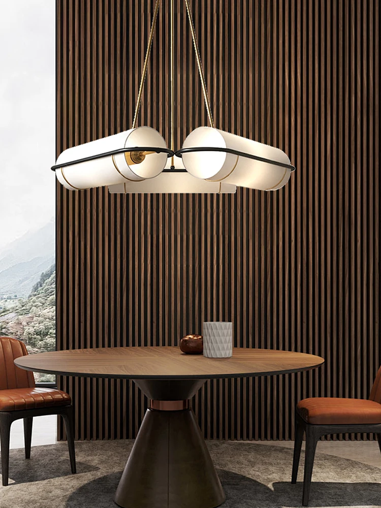 White Acrylic Pendant Lights Innovative Post-modern Minimal Design Black Gold Trendy Decor Restaurant Dining Table Lamp Ceiling