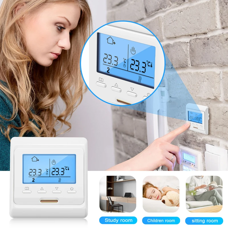 16A 230V LCD Programmable Warm Floor Heating Room Thermostat Thermoregulator Temperature Controller Manual Mechanical