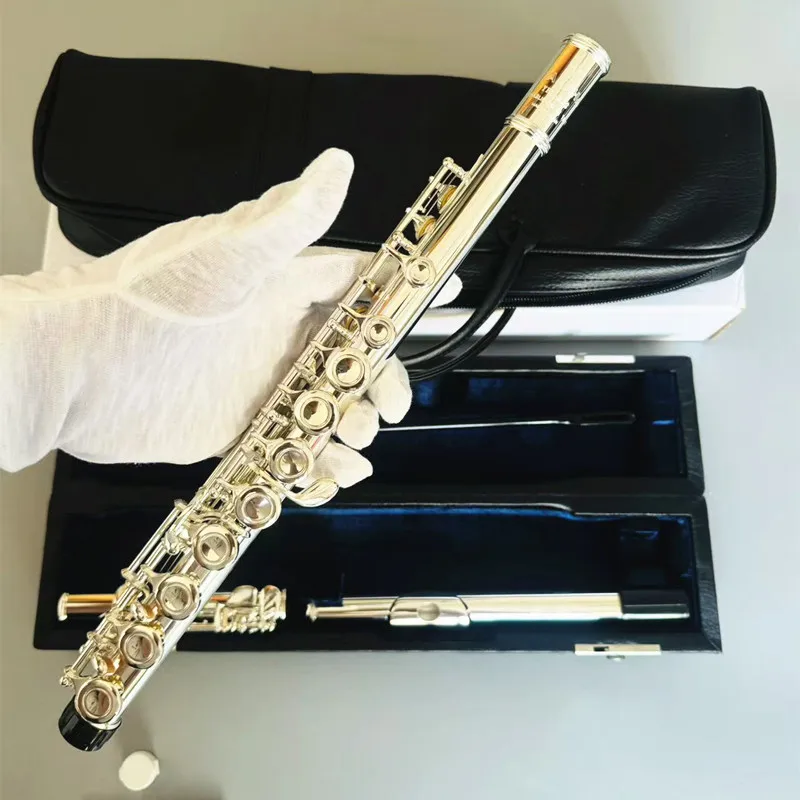 Top Japan Flute YFL-222 Professional Cupronickel C Key 16 Hole Flute Silver Plated Musical Instruments With Case and Accessories
