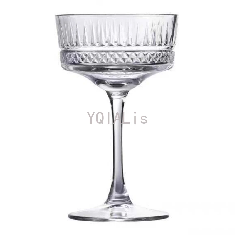 High Quality 200-500ml Classical Engraved Goblet Cocktail Champagne Wine Glass Cup Art Fashion Home Bar Festival Drinkware Gift