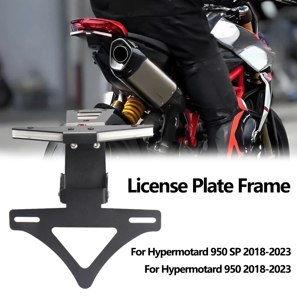 

Motorcycle License Plate Holder For Ducati Hypermotard 950 SP 2018-2023 Turn Signal Rear Tail Frame with LED light Kit