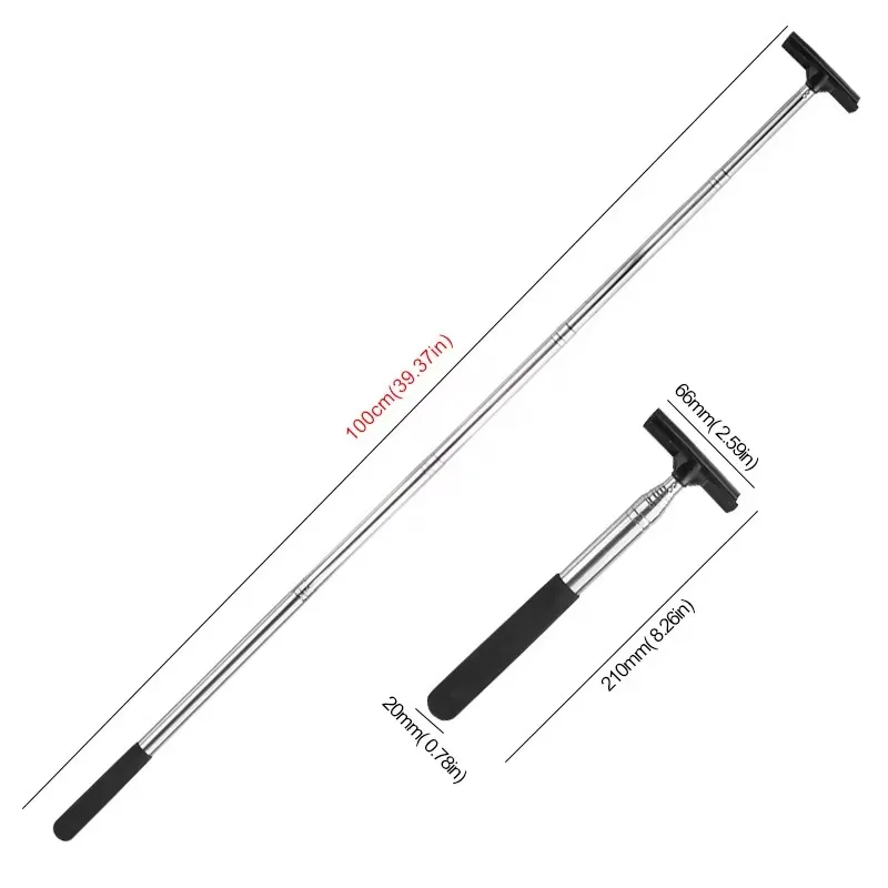 Limpiaparabrisas para espejo retrovisor de coche, limpiador de escobilla telescópica escalable, herramienta de cepillo de vidrio, 1 pieza