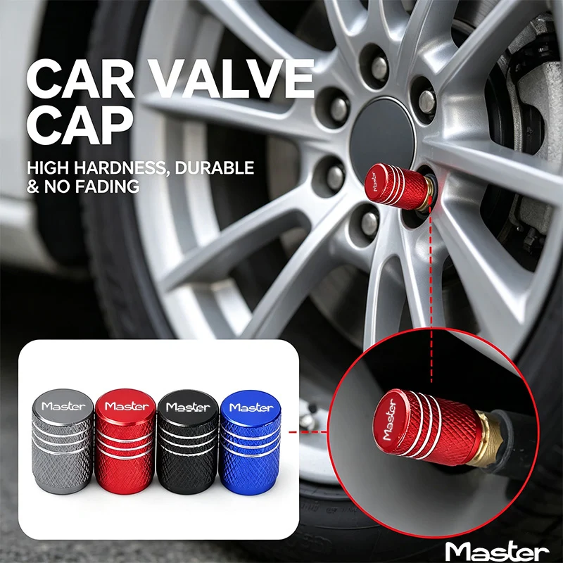 4PCS Metal Wheel Tire Valve Stem Caps Air Dust Cover For Renault Master Logo Anti-rust Tyre Air Caps Exterior Decor Accessories