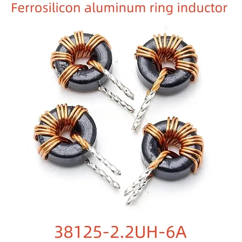 High current magnetic ring inductor 38125-2.2UH iron silicon aluminum ring inductor  three-wire parallel winding inductor coil