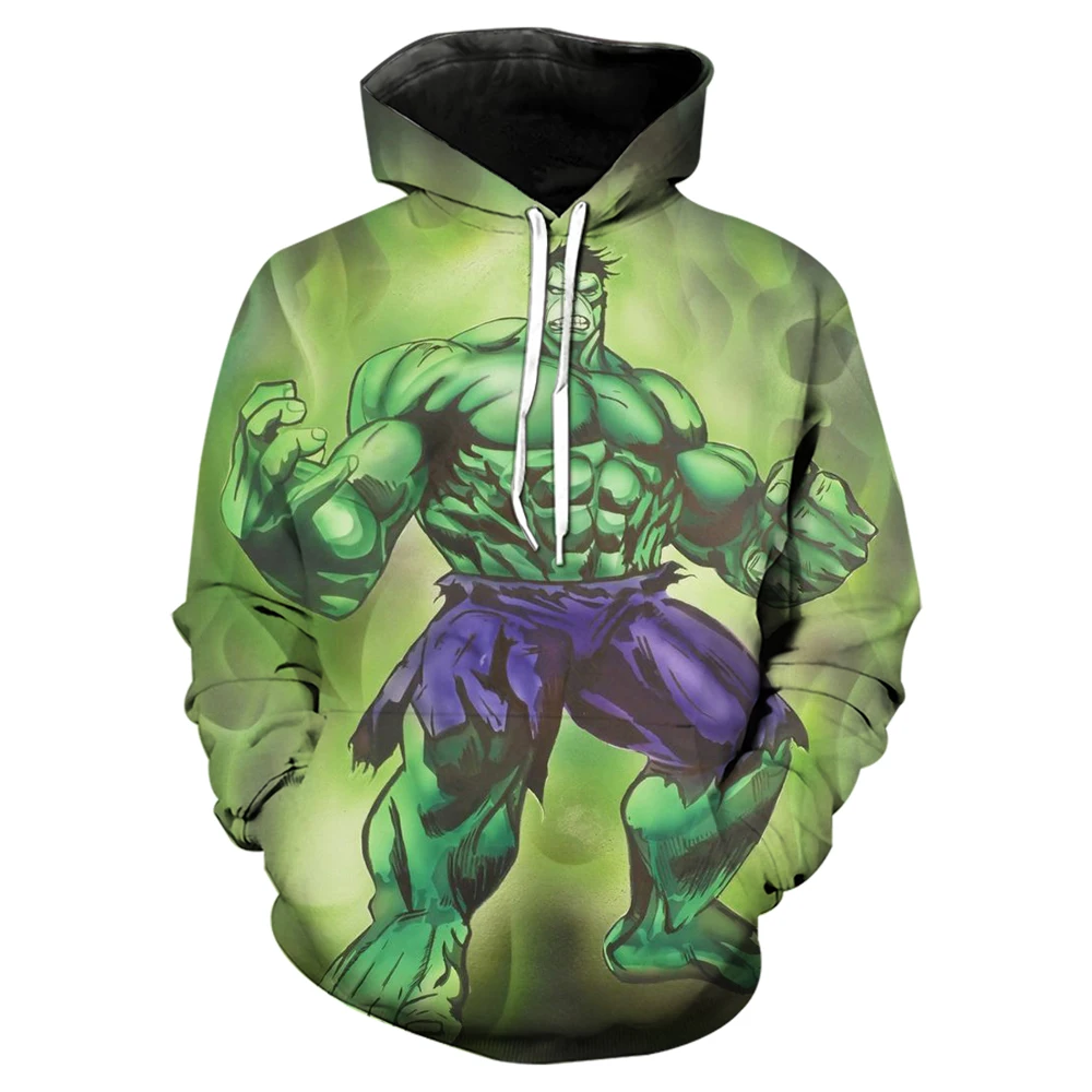 2025 New Autumn&Winter Men Marvel Comic Hero Hulk 3D Print Long Sleeve Pullover Hoodie Sports Sweater KID/Adult Casual Cosplay