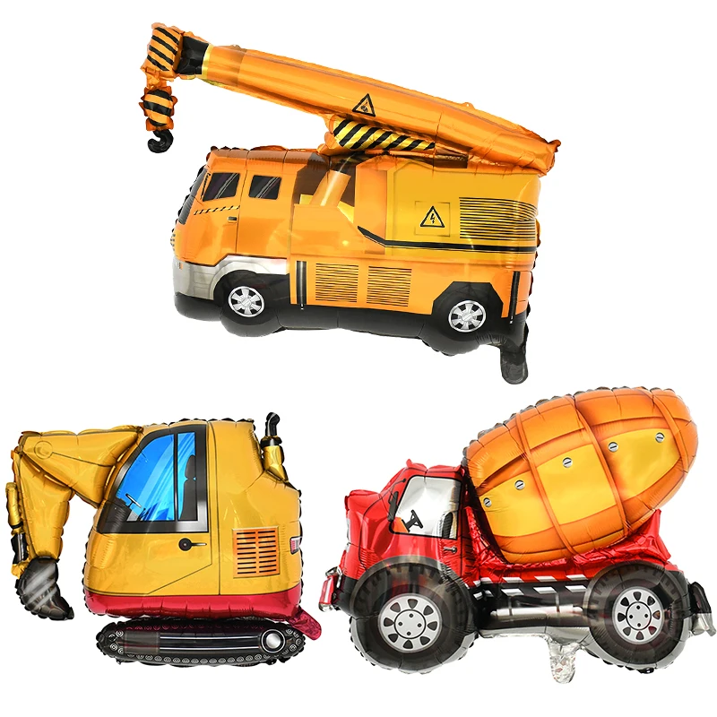 

Excavation Crane Cement Truck Aluminum Foil Balloon Boy Architectural Theme Birthday Decoration Baby Shower Supplies