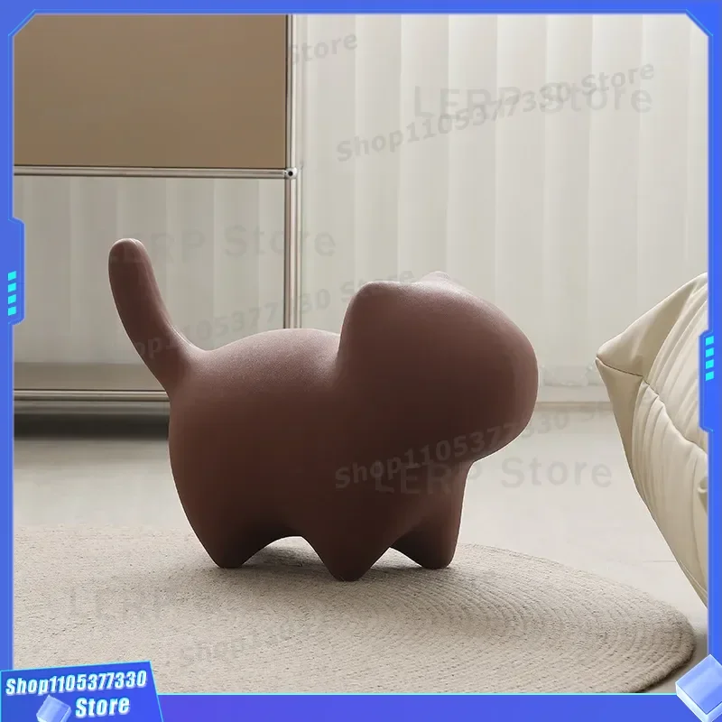Cute Kitten Animal Stool for Kids Creative Cartoon Seat Kindergarten Home Living Room Leisure Furniture Internet Celebrity