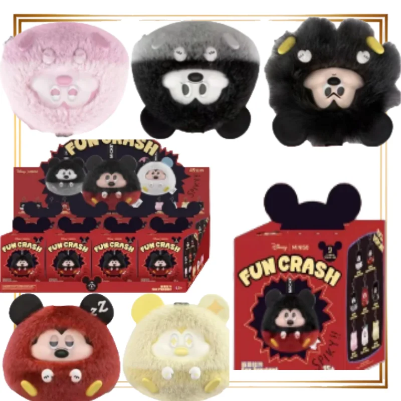 Genuino MINISO Anime Mickey Fun Collision Series caja ciega mochila muñeca colgante adorno de mesa muñecas regalos misterioso perímetro