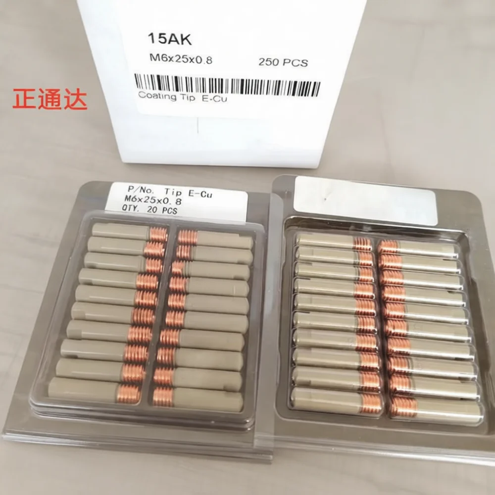 MIG MAG Welding Contact Tip M6 M8 Coated Consumables 0.8 1.0 1.2mm Threaded Conductive Nozzle For Metal Work Equipment