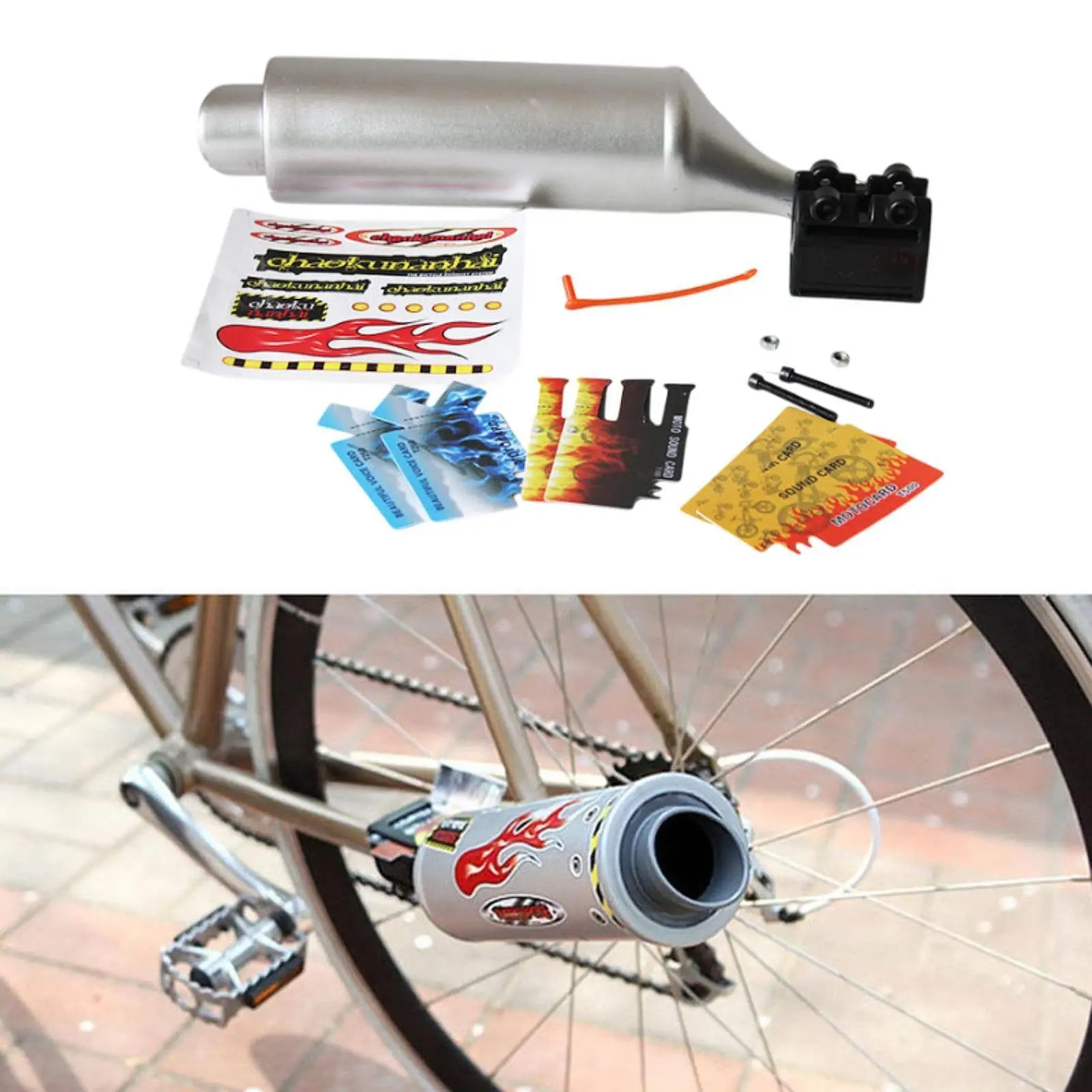 

Bicycle Exhaust Sound System Bike Turbo Spoke Pipe Modification Bike Turbo Exhaust Pipe Professional Sturdy High Performance