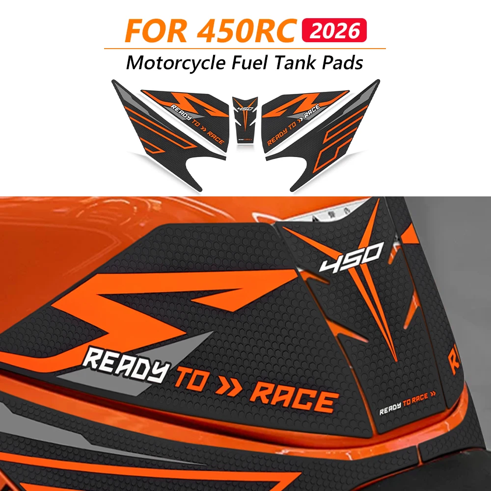 

For KTM 450RC 450-RC 450 RC RC450 2026 Motorcycle Fuel Tank Pad Side Sticker Knee Shield Mat Anti-Slip Decals Accessories