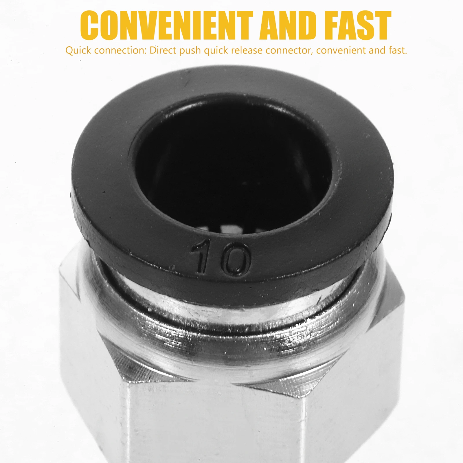 

10 Pcs Hose Quick Connection Connector Air Fitting Connectors Connecting Pipe Silver Fittings
