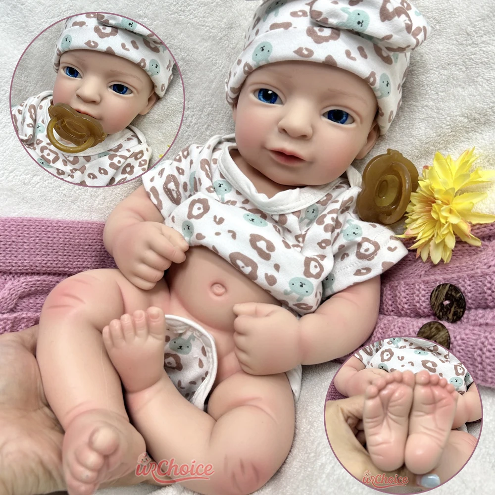 

High-Quality Silicone Reborn Baby Girl 44CM Soft Lifelike Washable Collector's Doll Realistic Details for Artistic Display