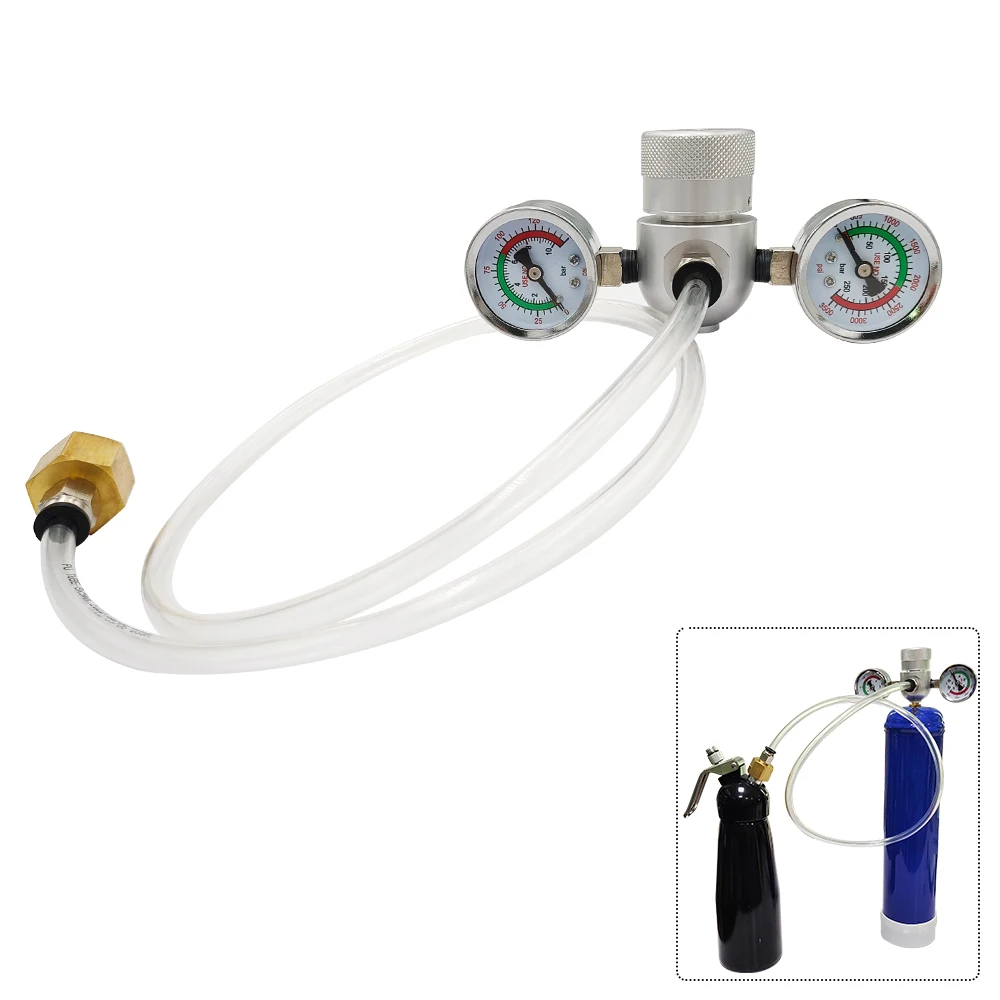 Pressure Regulator Hose Kit For Whipped Cream Charger Cylinder 580g 615g 640g 1100g Cream Jar Nitrous Tank