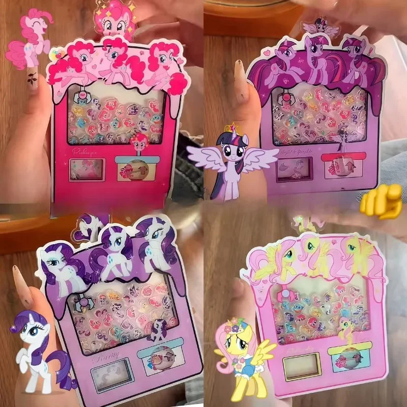 Animation Peripherals My Little Pony Acrylic Gashapon Machine Shake Bag Pendant Card Holder Gift Rocker Ornaments Cute