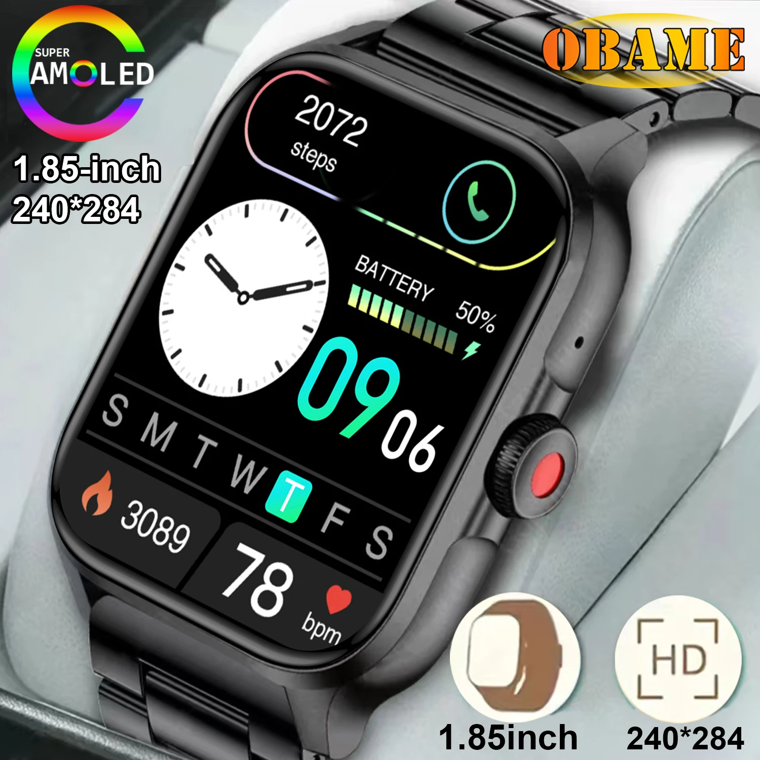 

New Men Smart Watch Blood Pressure Heart Rate Sleep Monitoring AI Voice Bluetooth Call Women Sports Smartwatch For Android IOS