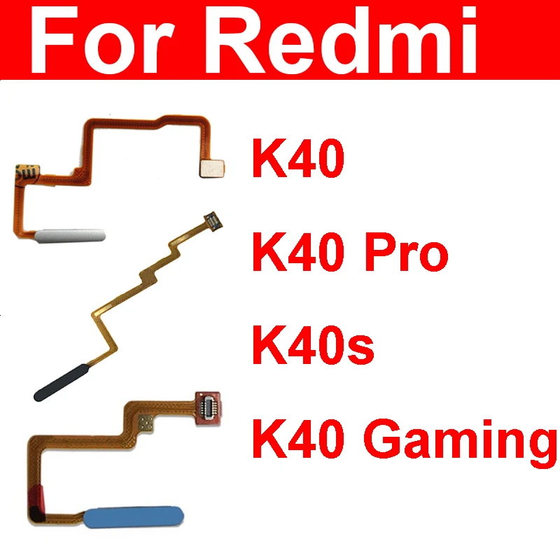 For Xiaomi Redmi K40 K40S K40 Pro K40 Gaming Power Button Fingerprint Sensor Flex Cable Touch Home Fingerprint Sensor Flex