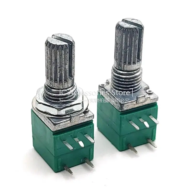 5PCS 5Pin RV097NS Single Link Potentiometer B50K B503 With Switch Audio Power Amplifier Sealing Potentiometer Flower Shaft 15mm