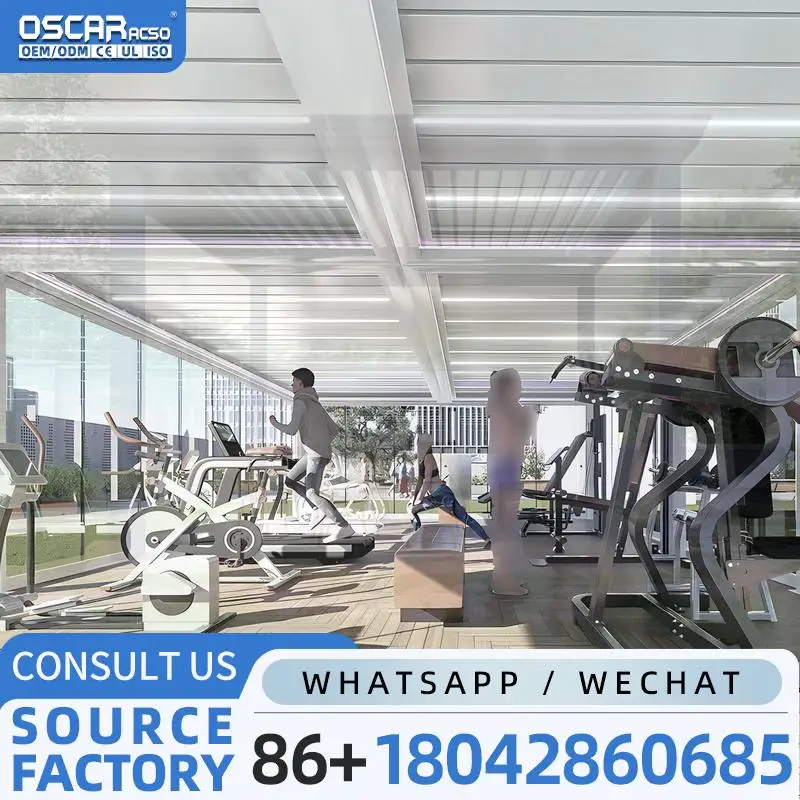 

Моторизованная биоклиматическая жалюзи для улицы, алюминиевая беседка на крыше патио, садовая беседка для заднего двора, у бассейна и террасы, беседка