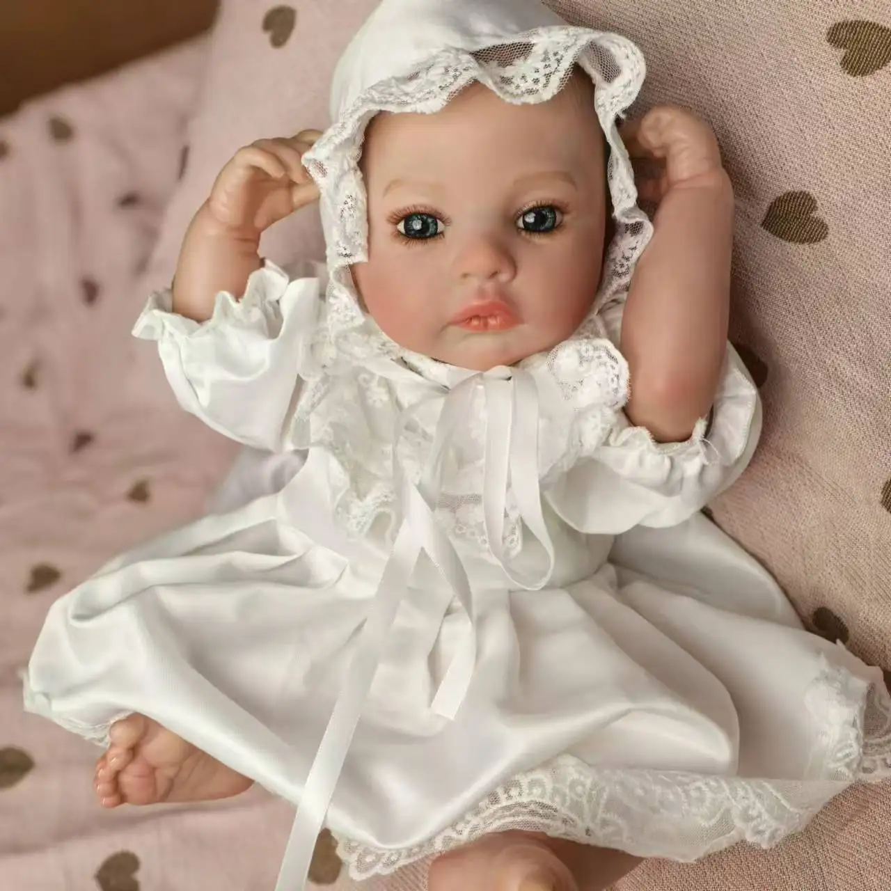 19 pollici realistico Bebe Reborn Girl Full Silicone Vinyl Wear Dress 48 cm Reborn Baby Dolls Child Playmates regali di compleanno