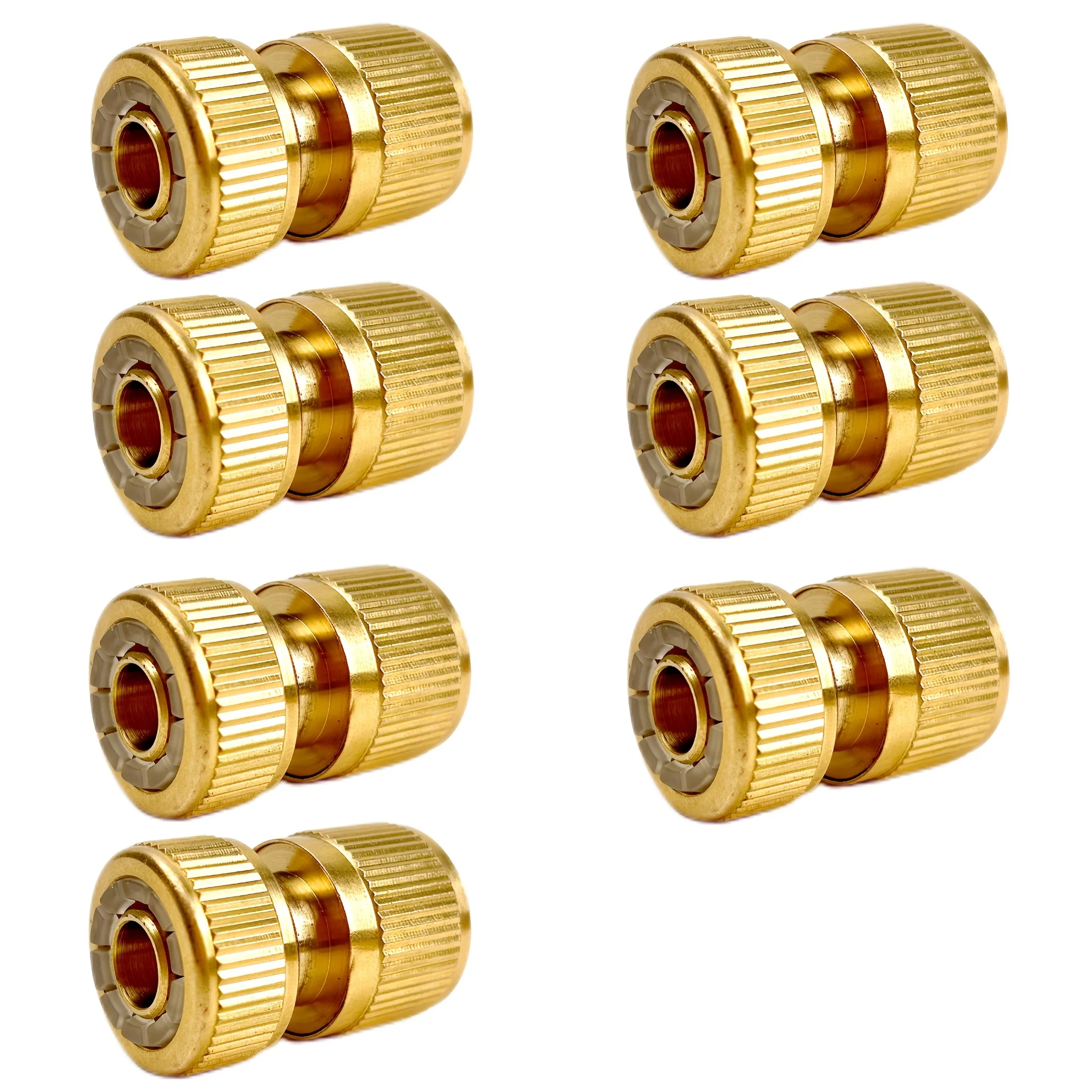 

3/5/7-Pack 1/2" Metal Quick-Connect Garden Hose Fittings - Durable Aluminum Couplers for Watering, Irrigation & Car Washing